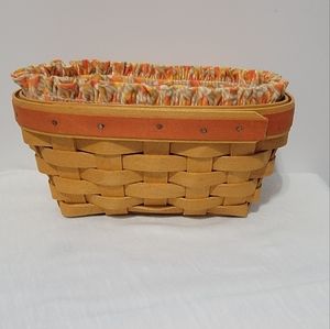 Longaberger Candy Corn Basket, Liner, Protector